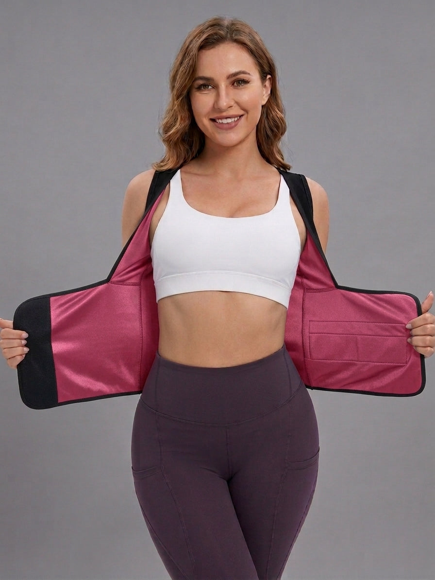 Zip-Up Sauna Sweat Compression Waist Trainer Vest