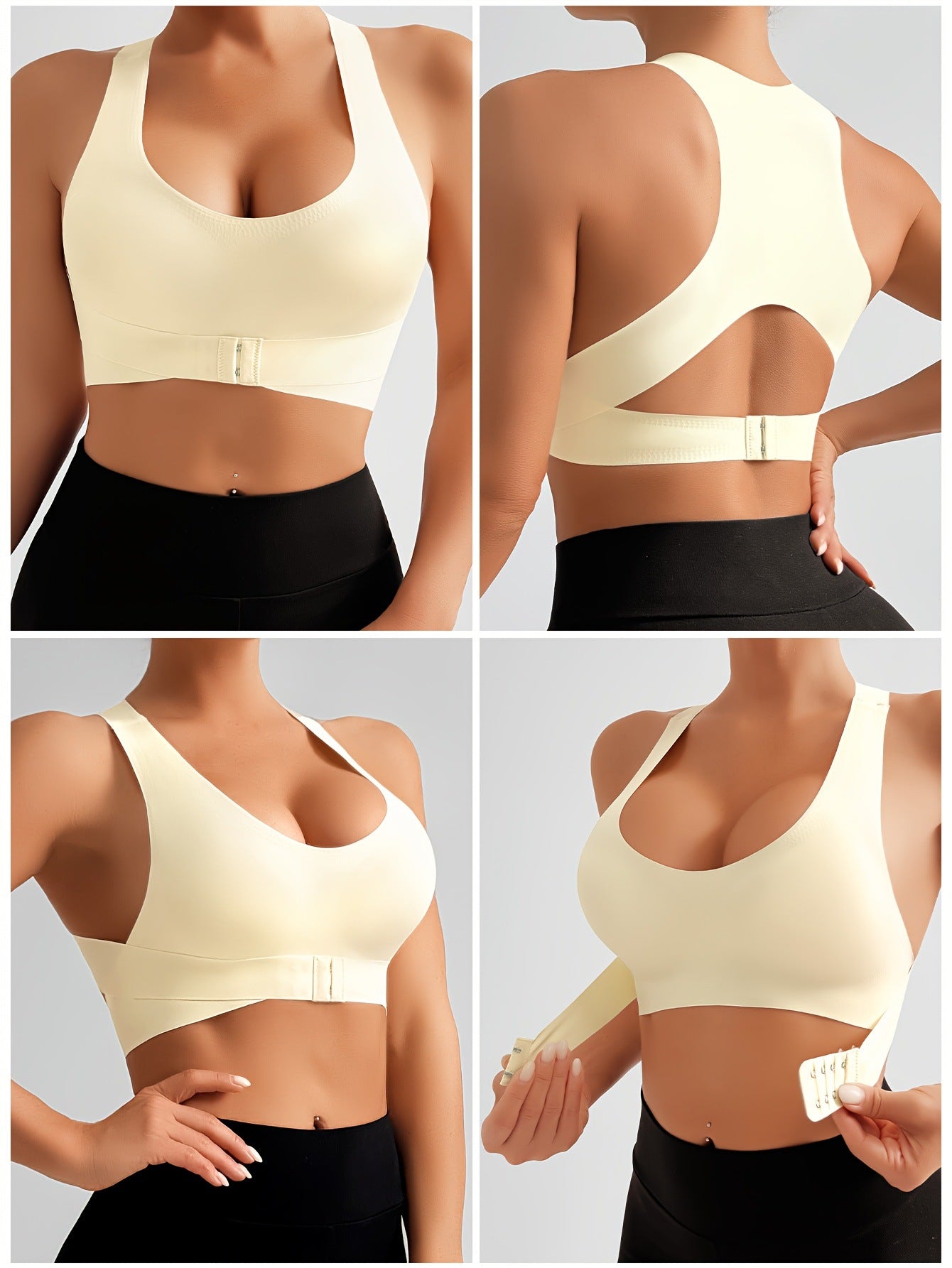 Front Closure Wireless Posture Bra