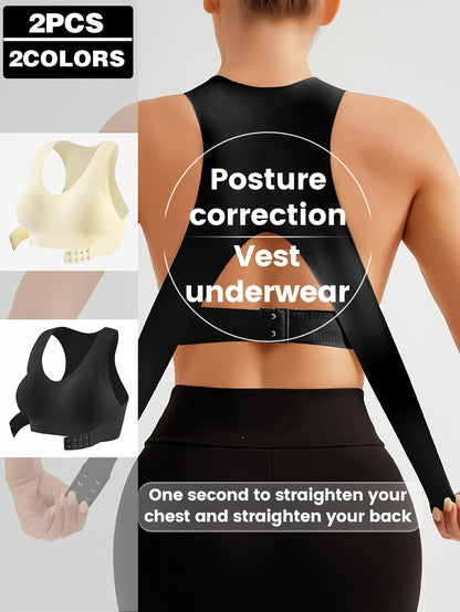 Front Closure Wireless Posture Bra