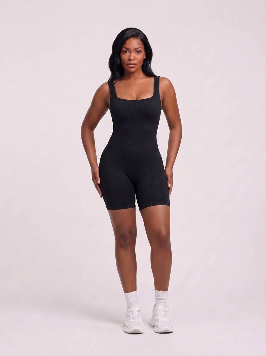 Square Neck Tank Romper